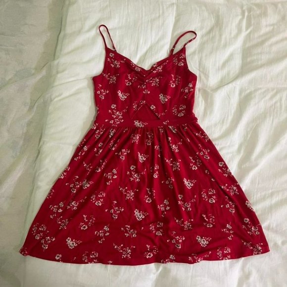 Red floral cami dress - Picture 1 of 3